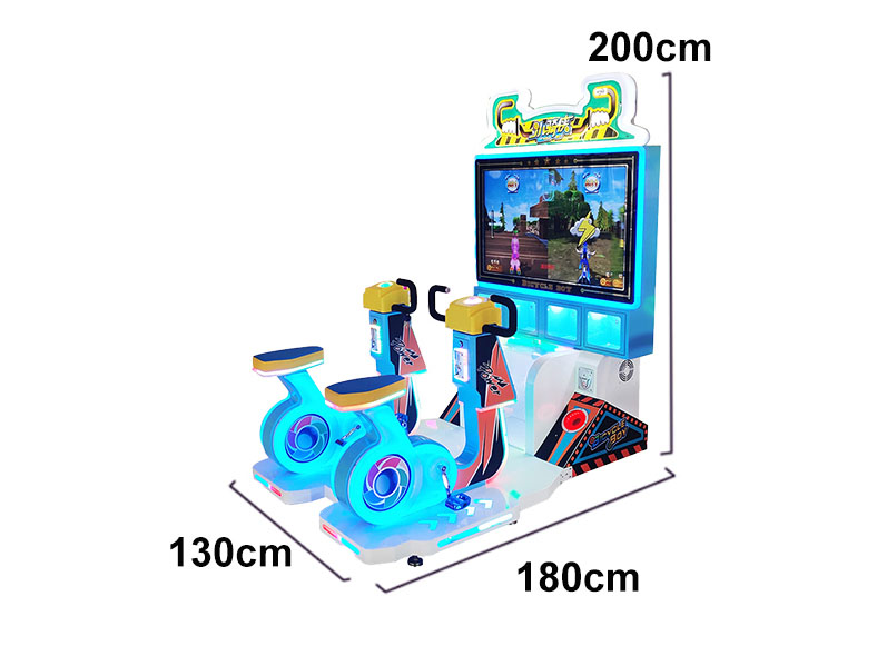 Kids Bicycle Arcade Game Machine For Two People Funsapce