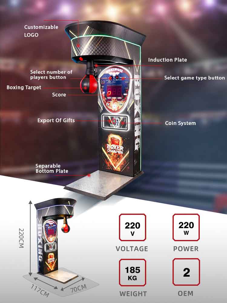 Black King Punching Bag Machine Funspace