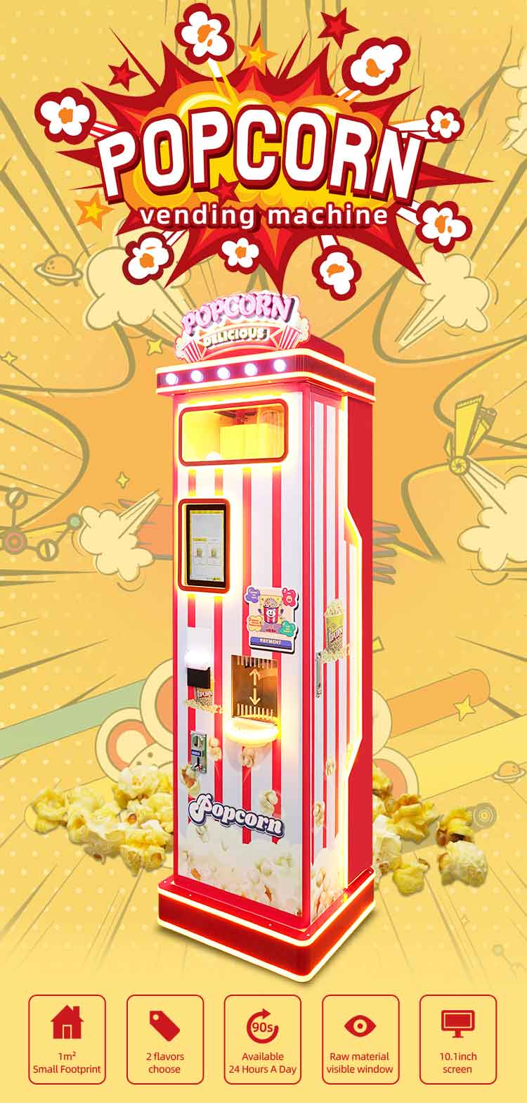 Automatic Popcorn Vending Machine Detail1