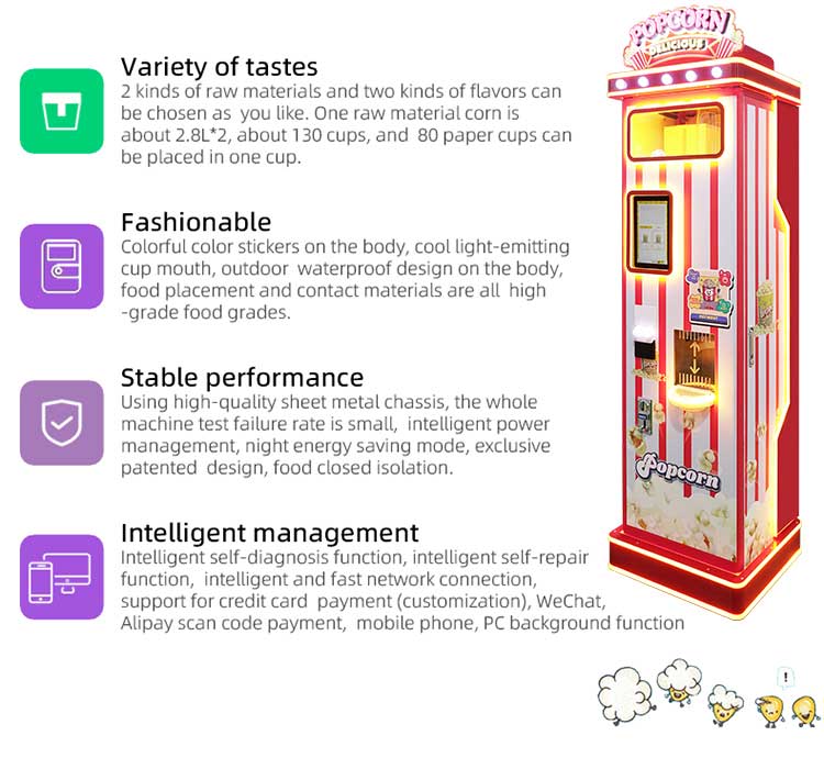 Automatic Popcorn Vending Machine Detail9