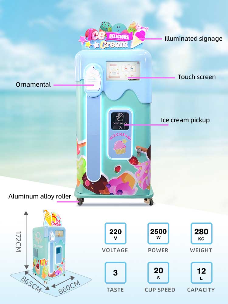 Dettaglio del distributore automatico di gelato soft2