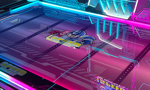 Detalle de la mesa de hockey aéreo estilo arcade de hockey rápido6