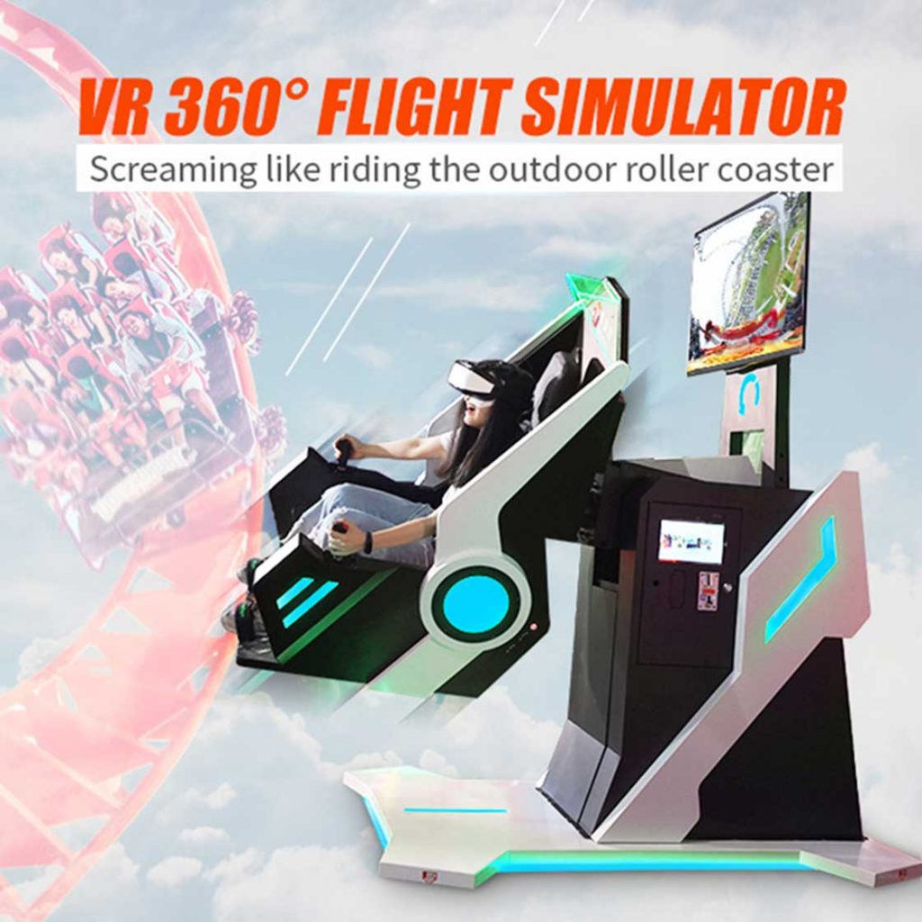 Montagne russe spaziali 9d VR 360 Motion Chair Roller Coaster Simulator Detail1