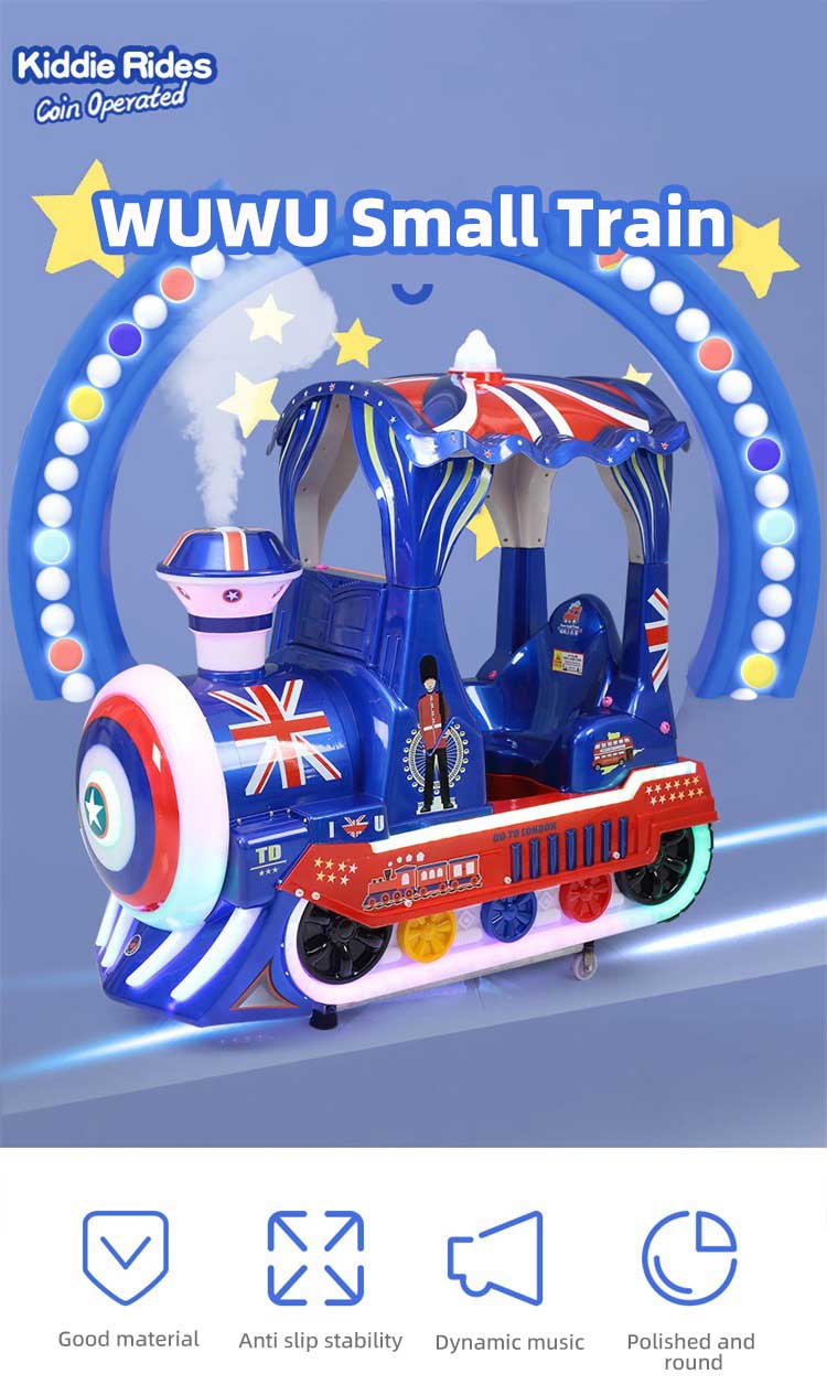 British Style Train Kiddie Ride WIth Racing Game Detail1