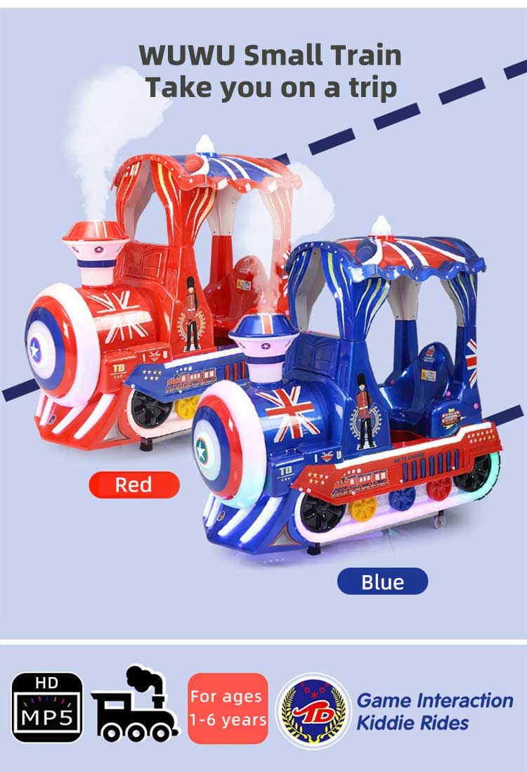 British Style Train Kiddie Ride WIth Racing Game Detail2