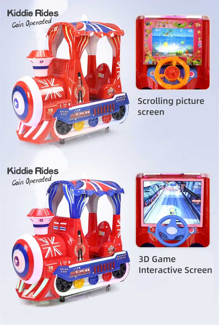 British Style Train Kiddie Ride WIth Racing Game Detail9