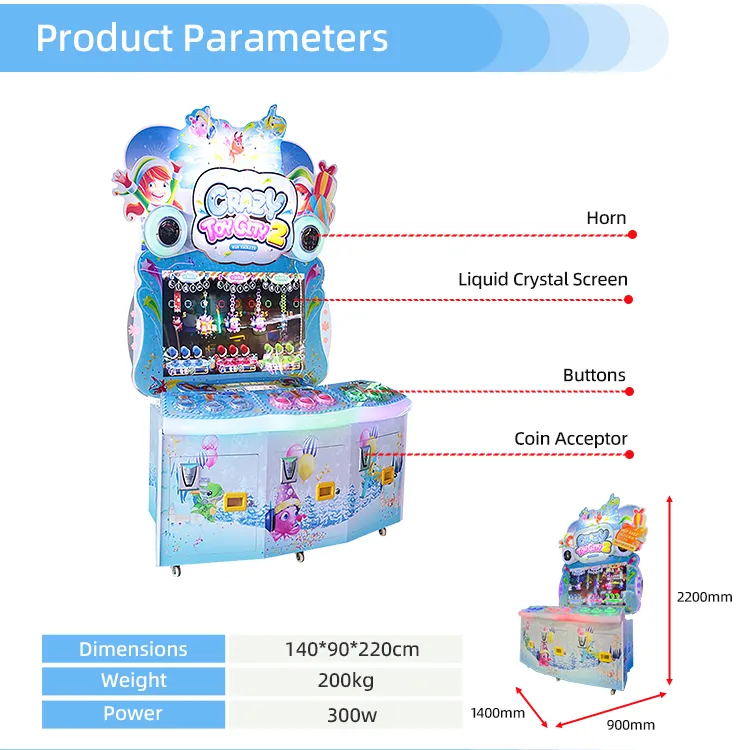 Crazy Toy City 2 Ticket Redemption Game Machine Detail2