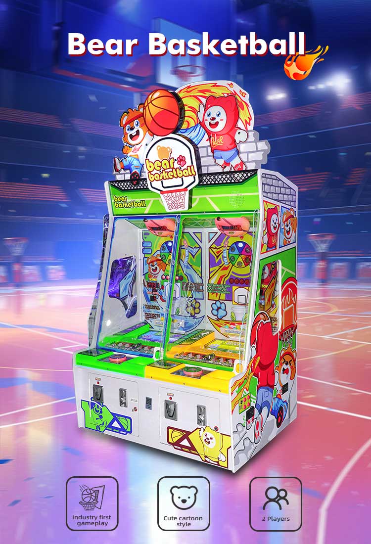 Bear Basketball Kids Ball Shooting Arcade Detail1