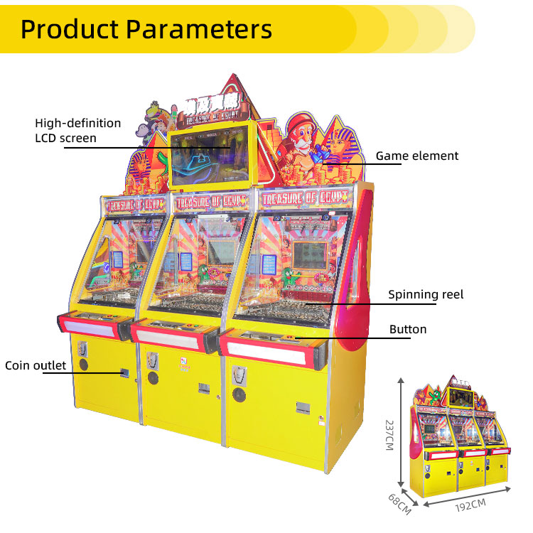 Treasure Of Egypt Coin Pusher Arcade Machine Detail2