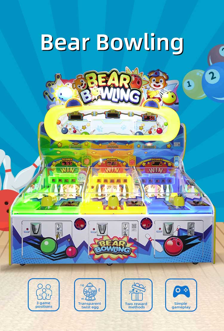 Bear Bowling Kids Arcade Bowling Game Machines Detail1