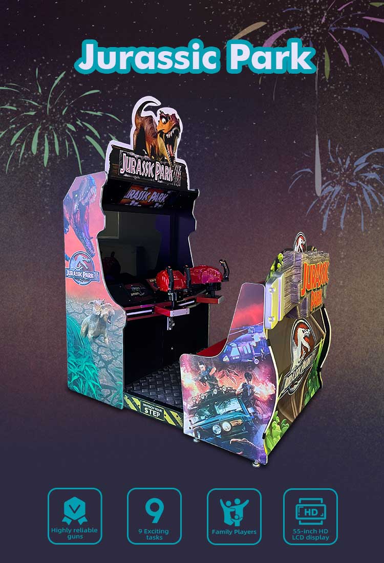 Jurassic Park Shooting Arcade Game No Motion Version Detail1