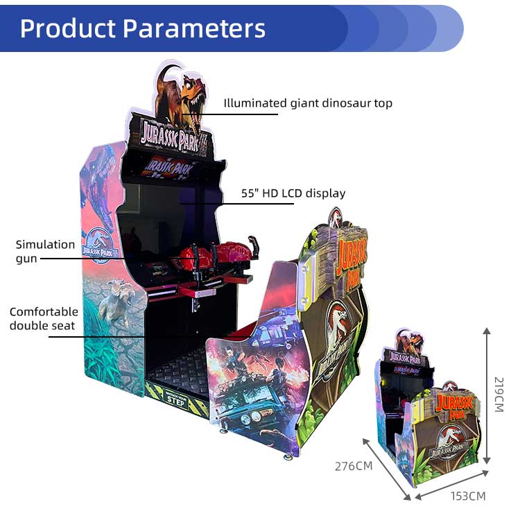Jurassic Park Shooting Arcade Game No Motion Version Detail2