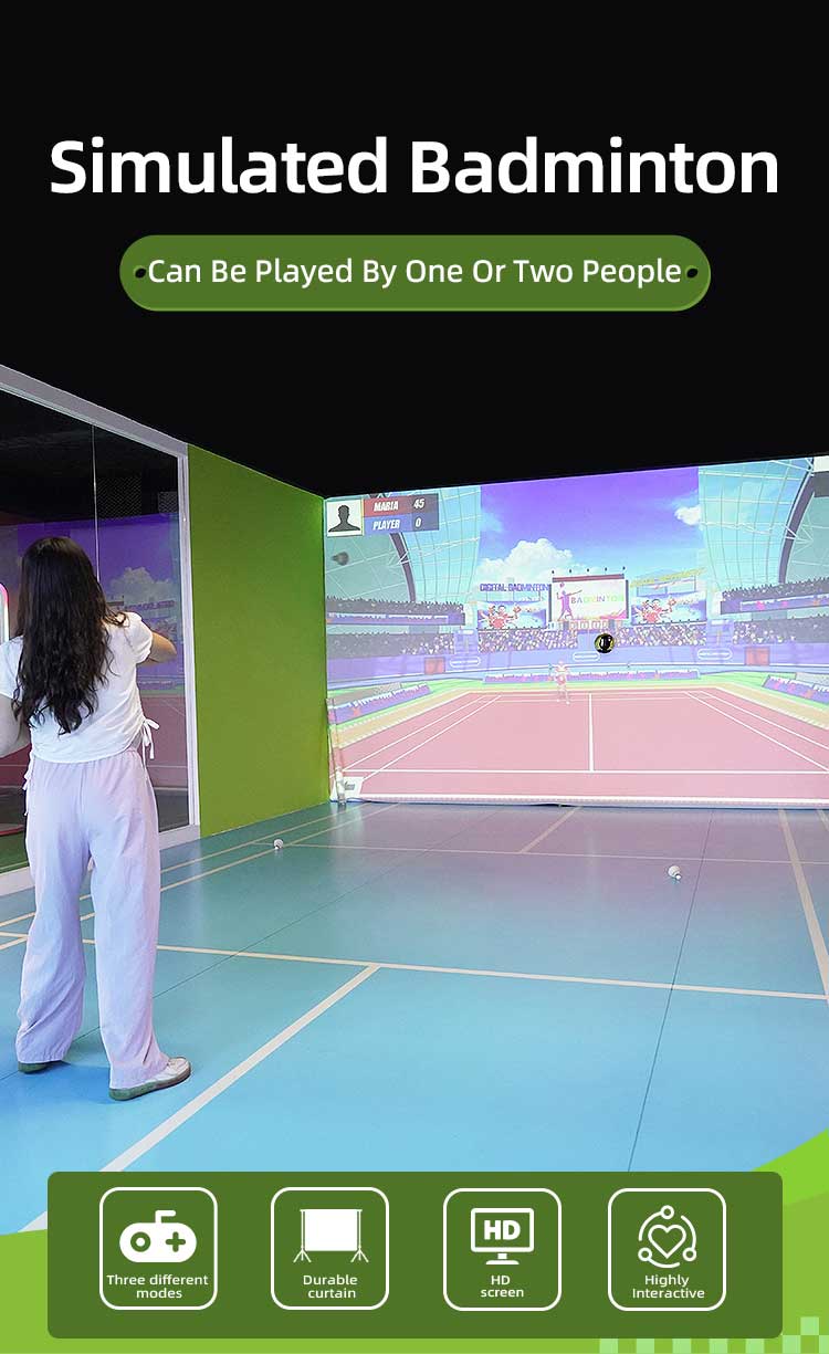 Interactive Projection Badminton Simulator Game Detail1