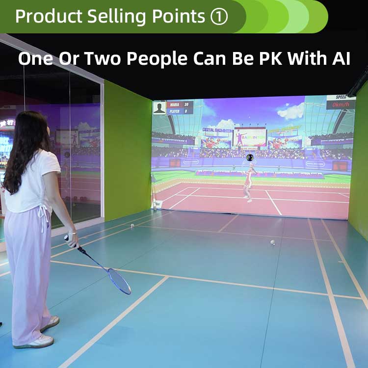 Interactive Projection Badminton Simulator Game Detail3