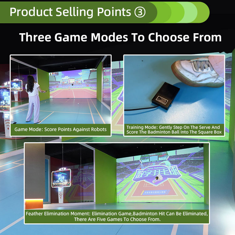 Interactive Projection Badminton Simulator Game Detail5