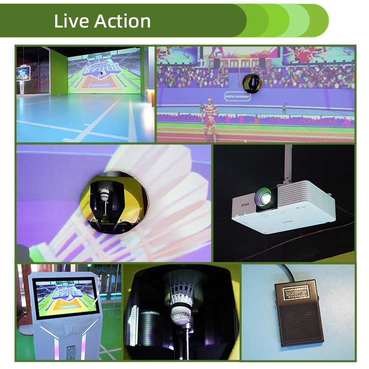 Interactive Projection Badminton Simulator Game Detail6