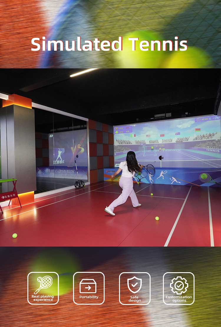 Interactive Projection Indoor Tennis Simulator Detail1