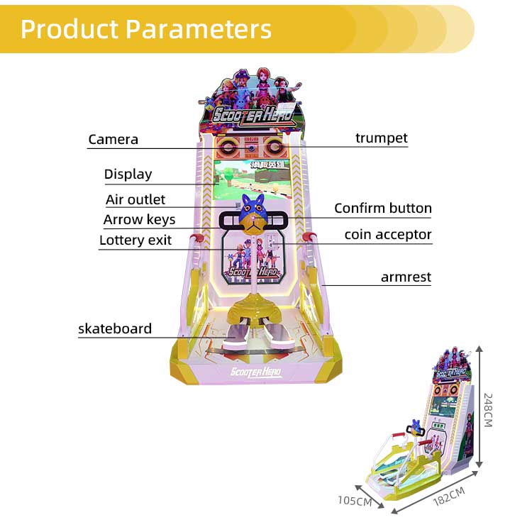 Kids Scooter Hero Skateboard Arcade Detail2