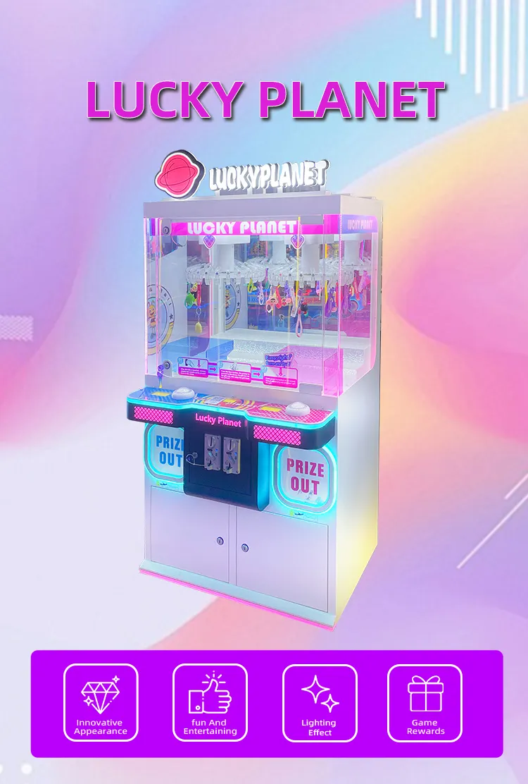 Lucky Planet Coin Operated Prize Redemption Machine Detail1