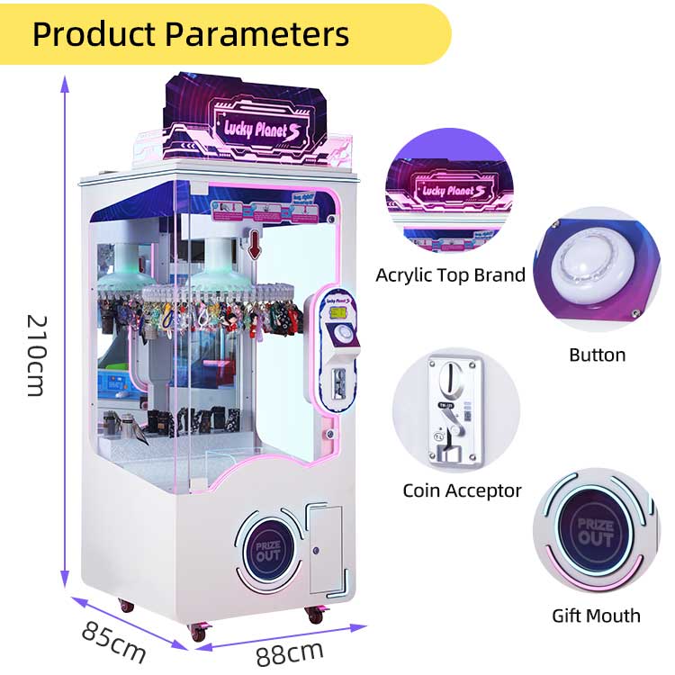 Lucky Planet S Coin Operated Prize Game Machine Detail2