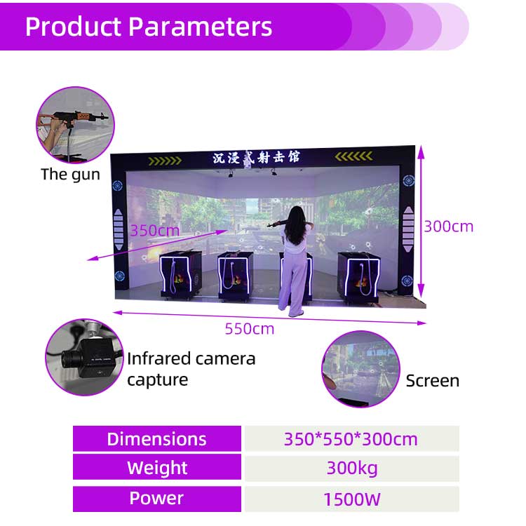 Multi-person Projection Interactive Shooting Simulator Detail2