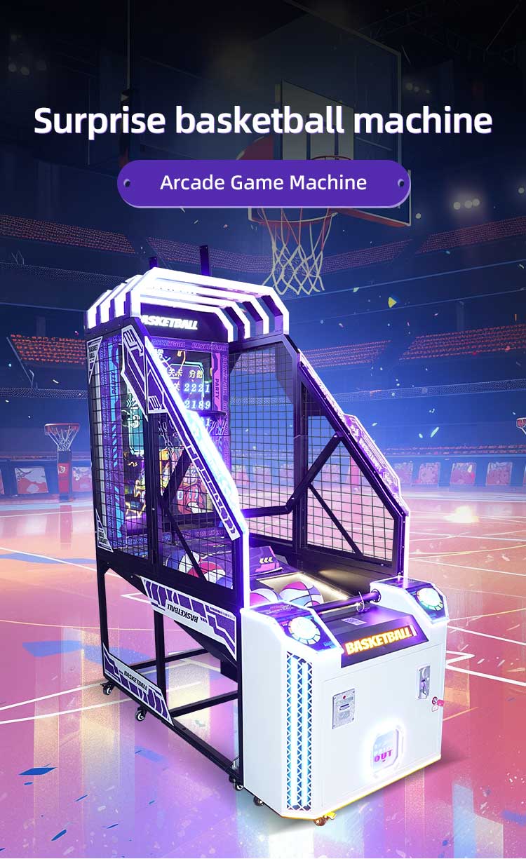 Surprise Basketball Shooting Arcade Machine With LCD Screen Detail1