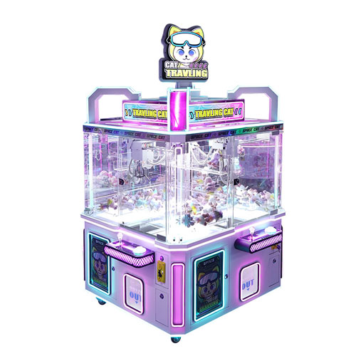 Traveling Cat Kids 4 Players Stuffed Toy Claw Machine Main Image1