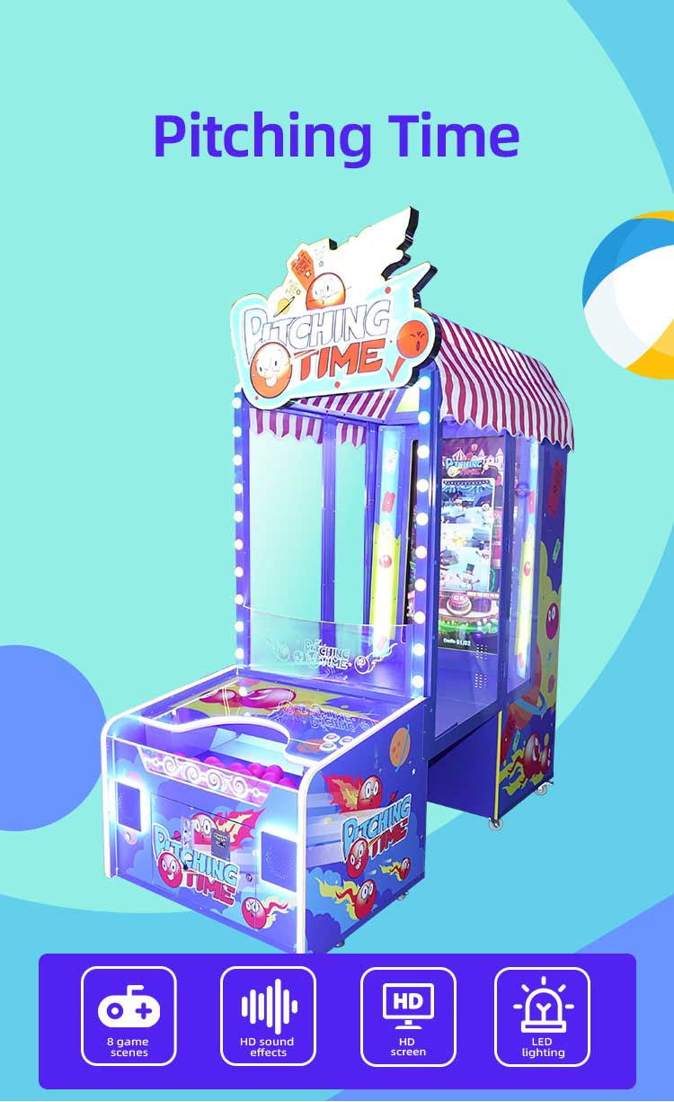 Pitching Time Ball Toss Arcade Game Redemption Game Machine Detail1