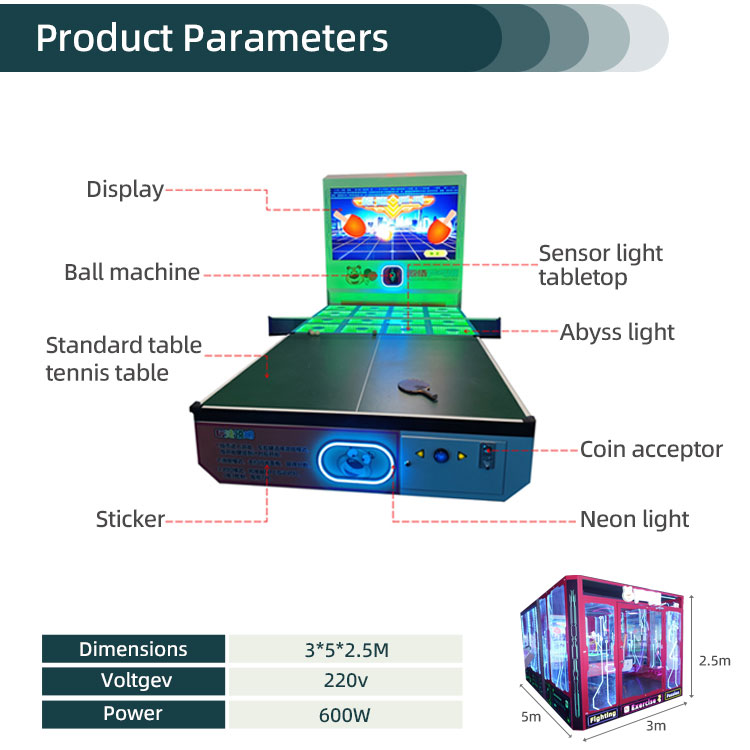 Table Tennis Simulator AR Ping Pong Game Arcade Detail6
