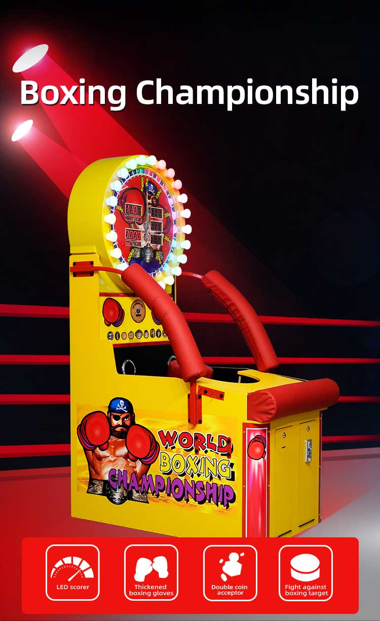 World Boxing Championship Boxing Arcade Game With Gloves Detail1