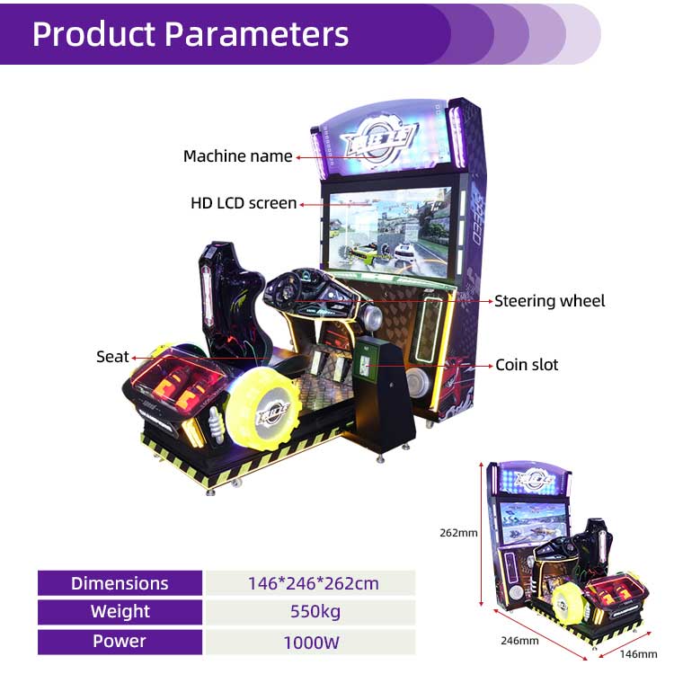 Crazy Speed Racing Game Arcade Cabinet Detail2