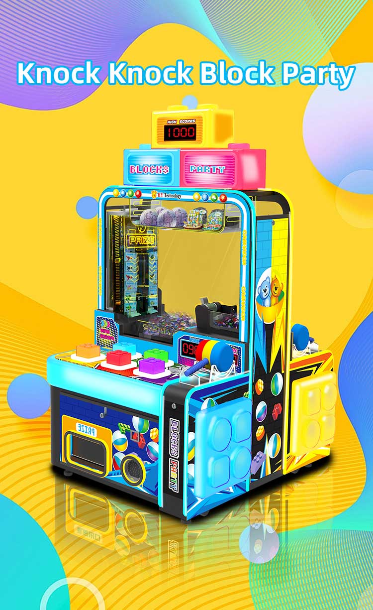 Blocks Party 4 Players Arcade Hammer Machine Detail1