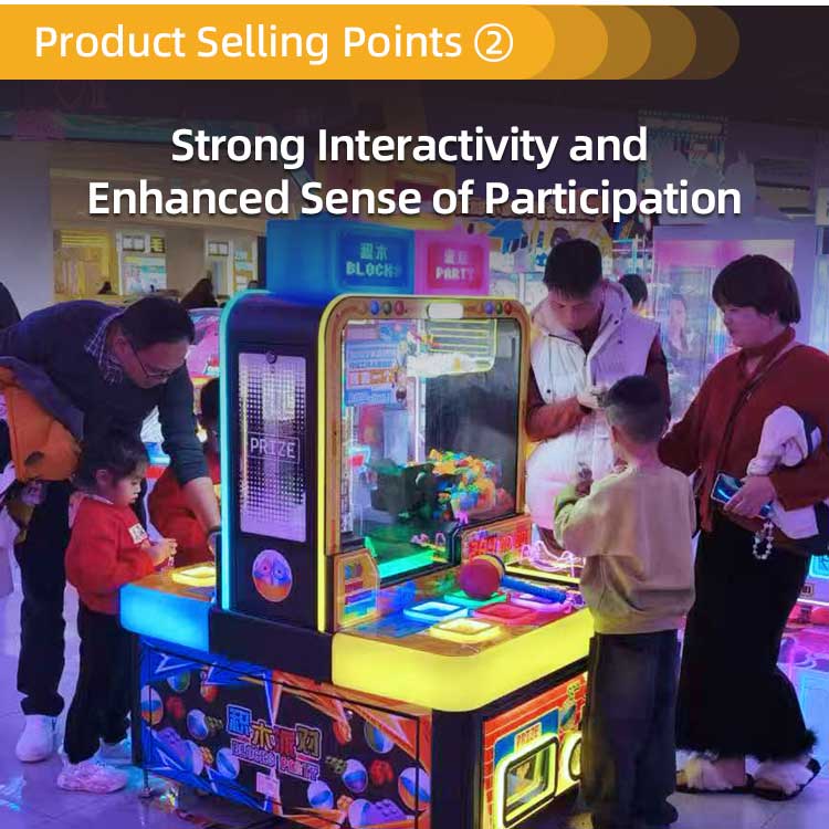Blocks Party 4 Players Arcade Hammer Machine Detail4
