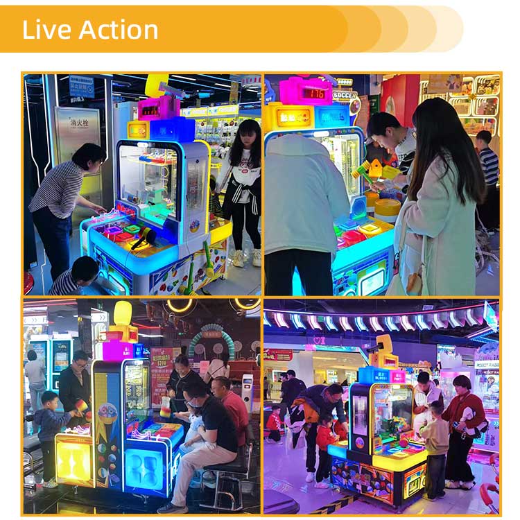 Blocks Party 4 Players Arcade Hammer Machine Detail6