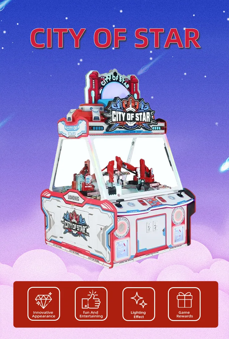 Ciudad de la estrella 4 Players Toy Grabber Claw Machine Detail1