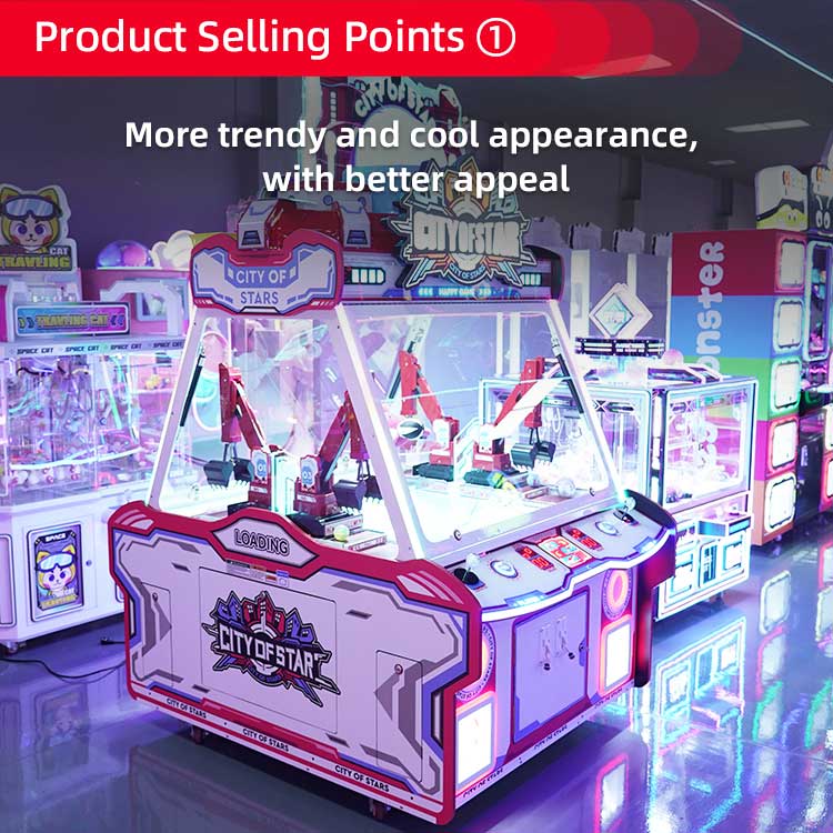 City Of Star 4 Players Toy Grabber Claw Machine Detail3