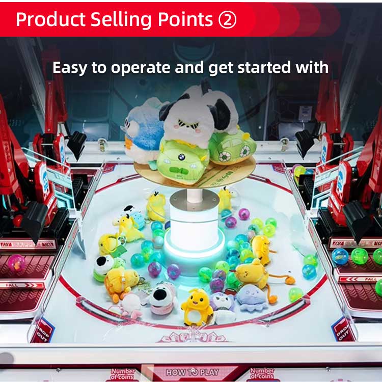 City Of Star 4 Players Toy Grabber Claw Machine Detail4