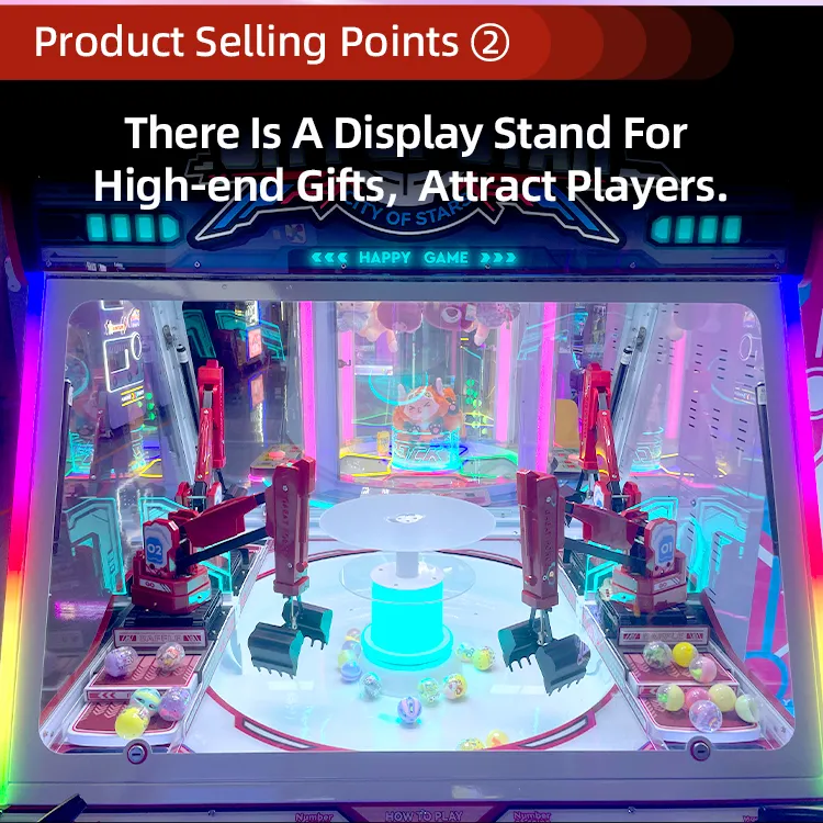 Ciudad de la estrella 4 Players Toy Grabber Claw Machine Detail4