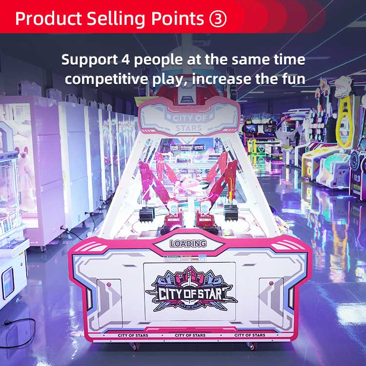 City Of Star 4 Players Toy Grabber Claw Machine Detail5