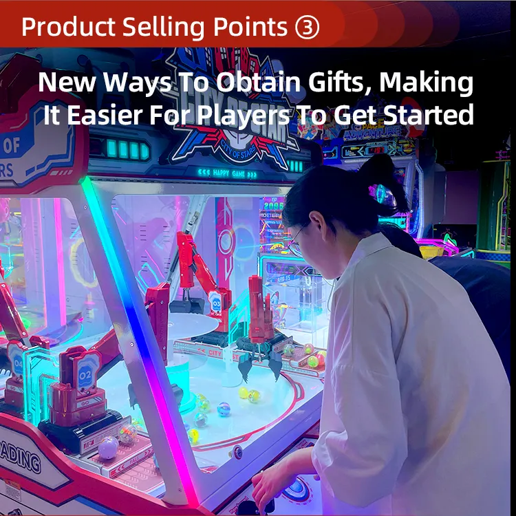 Ciudad de la estrella 4 Players Toy Grabber Claw Machine Detail5