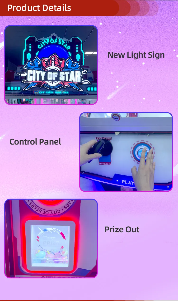Ciudad de la estrella 4 Players Toy Grabber Claw Machine Detail6