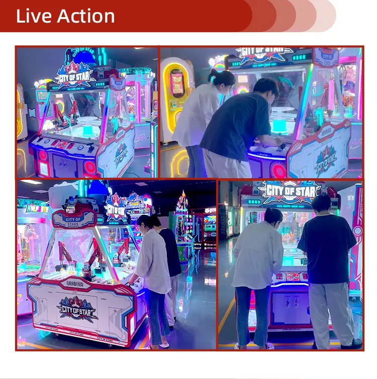 Ciudad de la estrella 4 Players Toy Grabber Claw Machine Detail7