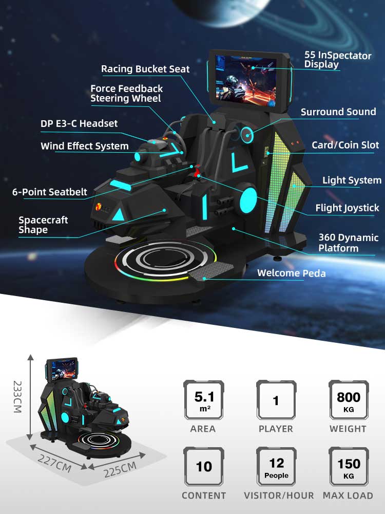 VR Star Warship 360 Simulator Driving Arcade Detail2
