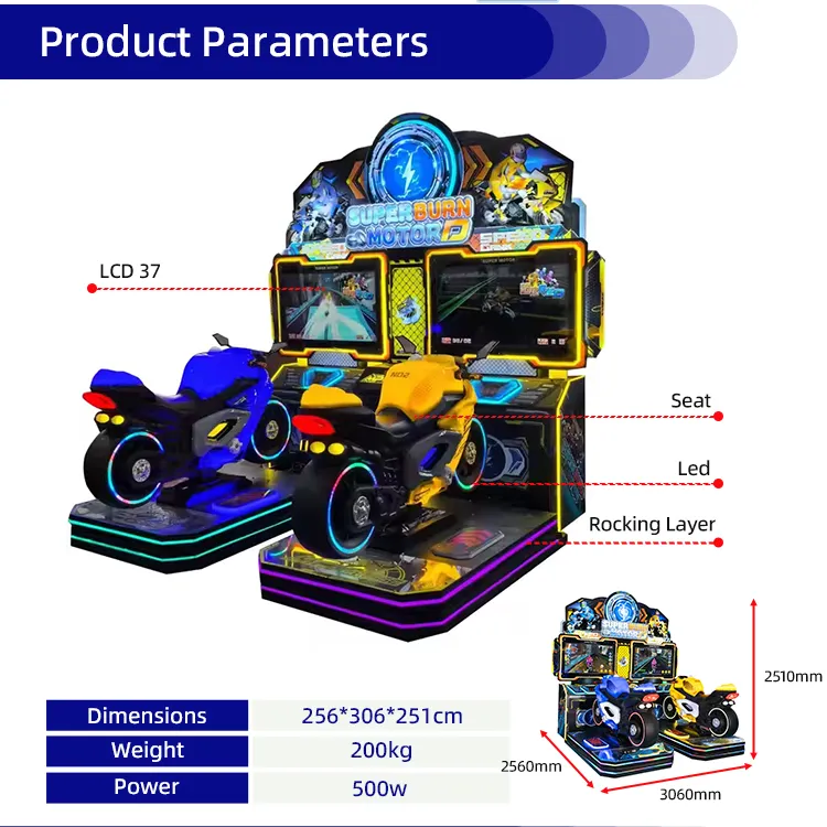 arcade motorcycle racing game manufacturer
