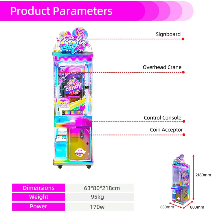 arcade candy claw machine Manufacturer