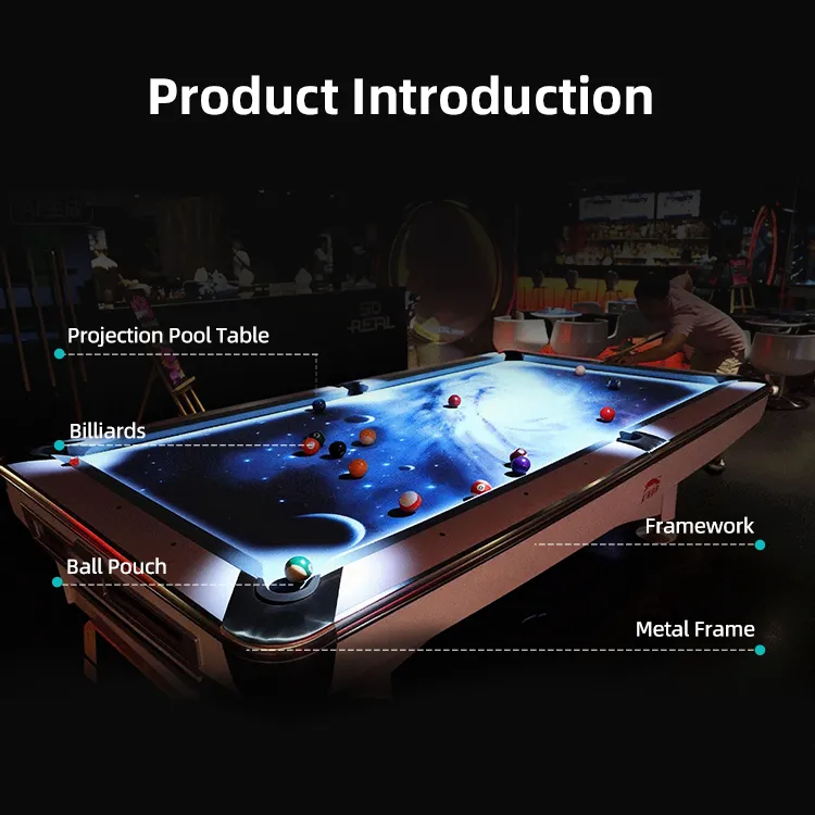 pool table with projector