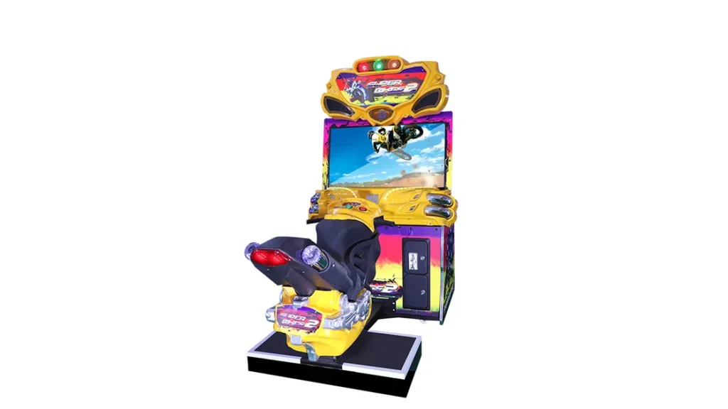Types de machines d'arcade de course - Classification par genre de contrôle - Machine d'arcade de moto (La machine allégée)