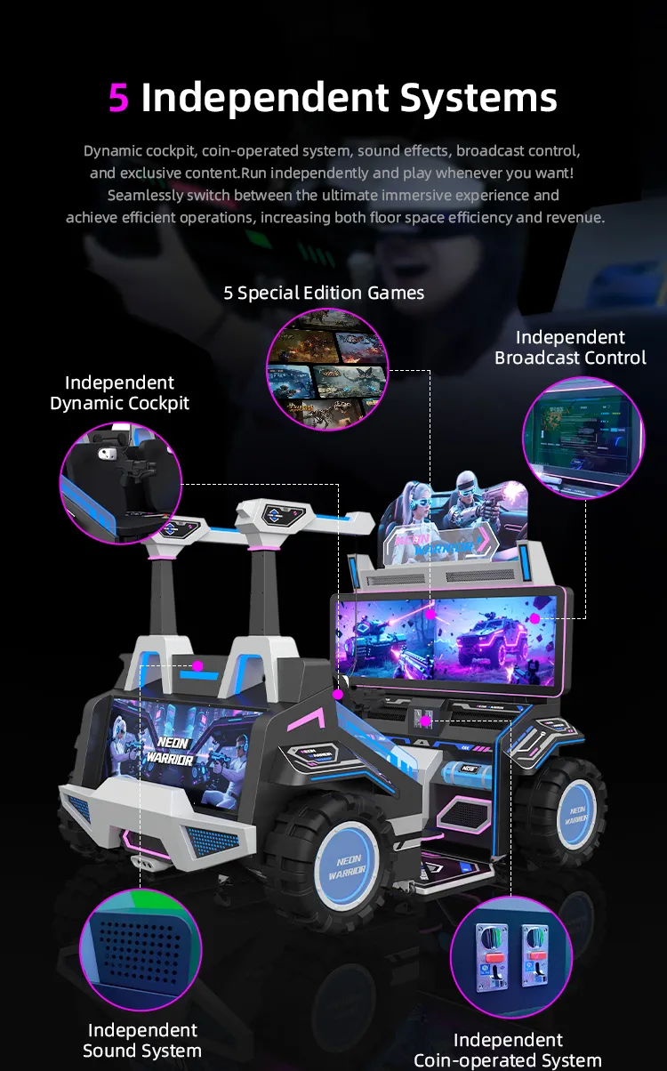 Máquina arcade de juego de disparos VR Neon Warrior vr