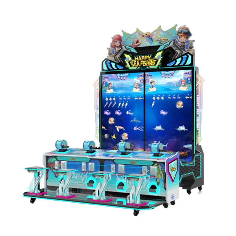 Máquina de juego de pesca arcade de pesca en el mar feliz
