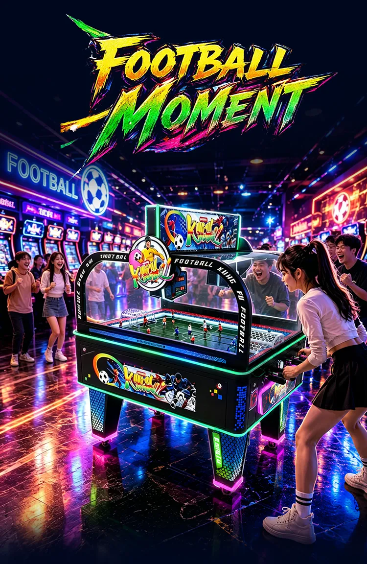 Football Moment coin operated foosball table detail